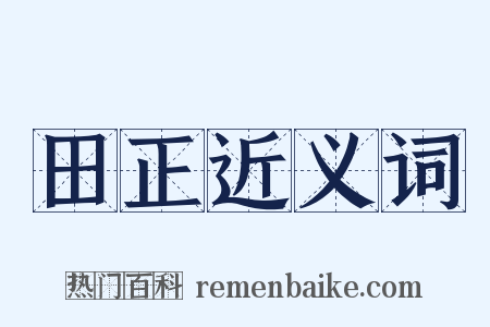 田正近义词是什么意思的图片